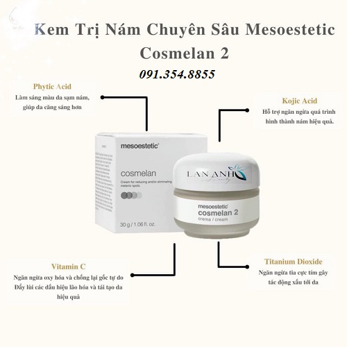  kem đặc trị nám  Mesoestetic Cosmelan 2  